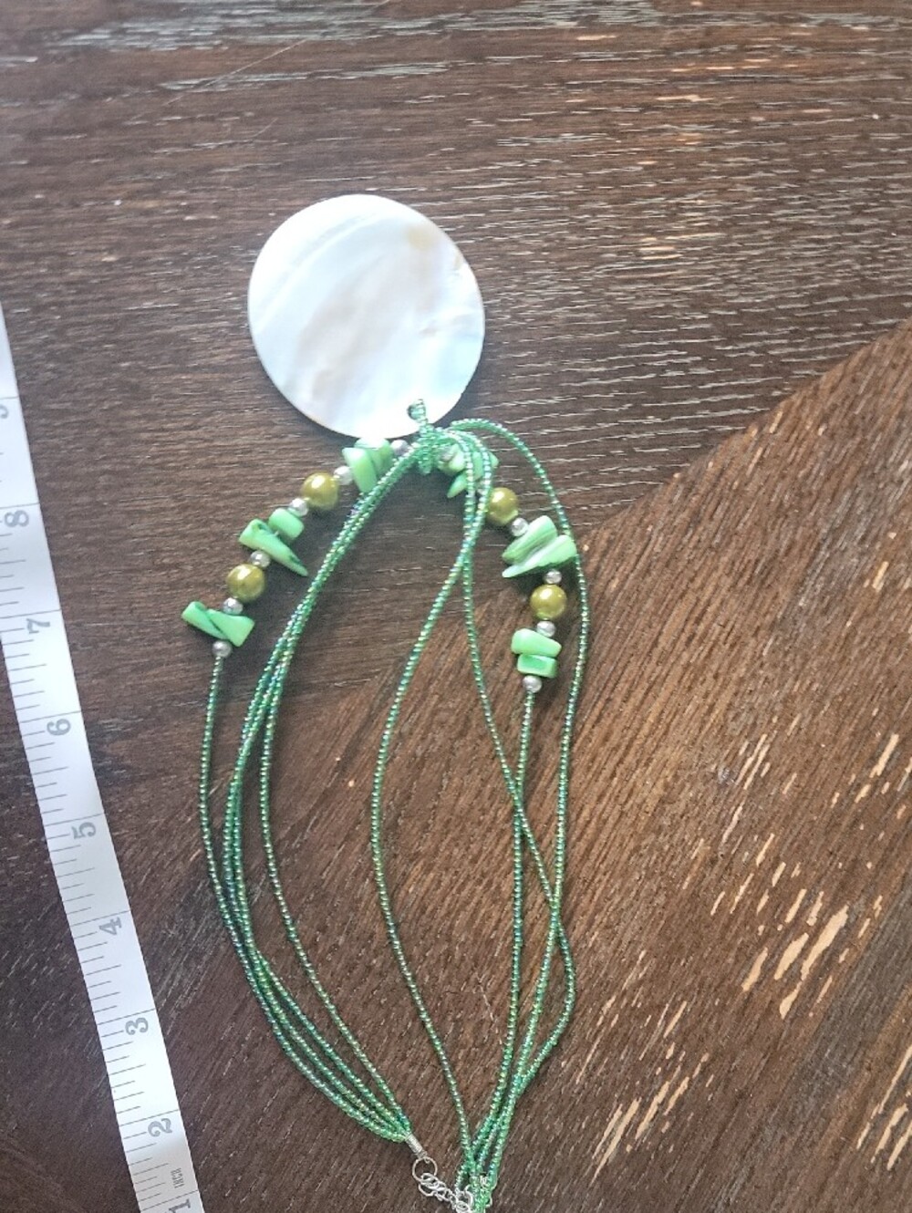 Green Beaded Multi-Strand Necklace - Picture 5 of 5